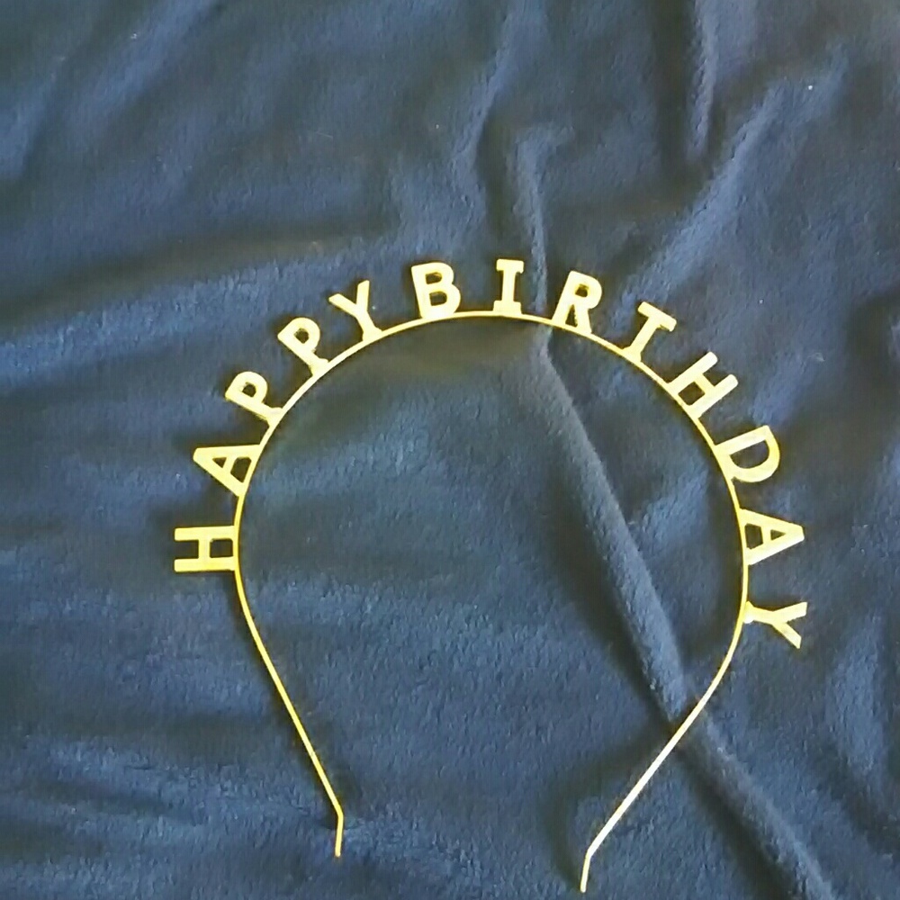 Gold Happy Birthday Headband